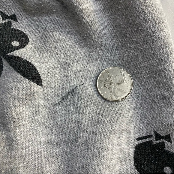 Vintage Playboy Bunny Men’s Grey All Over Print Logo Streetwear Skater Size S - Picture 2 of 10